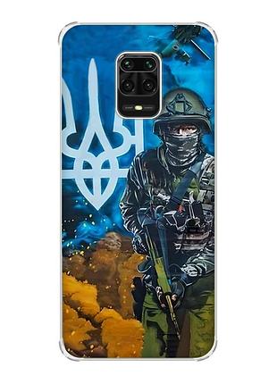 Чохол з потовщеними кутами на xiaomi redmi note 9 pro/ 9s/ 9 pro max :: військовий (патріотичний принт 349)