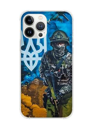 Чехол с утолщёнными углами на iphone 14 pro max :: защитник (принт 349)