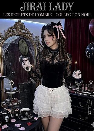 Ніжні мереживні шорти-панталони у стилі coquette lolita jirai kei