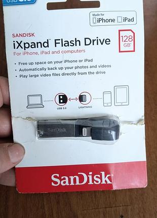Usb-флеш-накопичувач sandisk ixpand flash drive об'ємом 128 гб