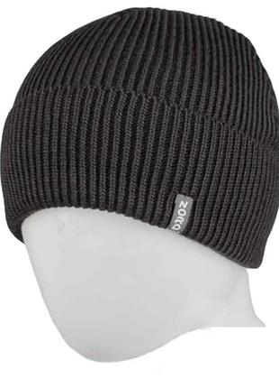 Шапка на флисе с отворотом nord с2322 one size черная