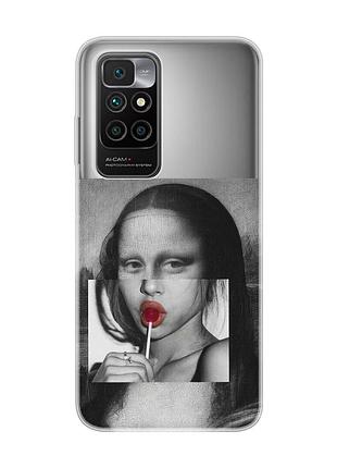 Чехол на xiaomi redmi 10/10 (2022) :: современная мона лиза (принт 351)