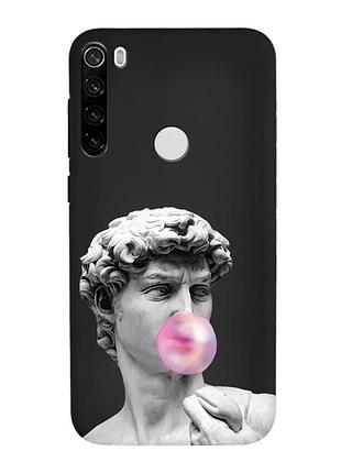 Матовый черный чехол на xiaomi redmi note 8t :: скульптура (принт 352)