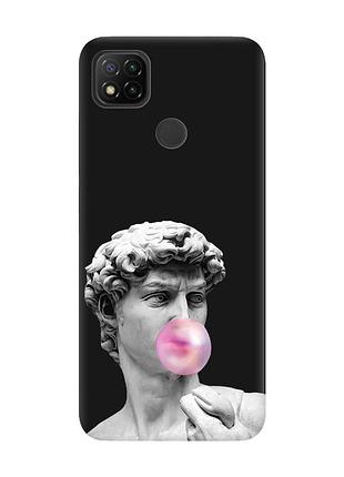Матовий чорний чохол на xiaomi redmi 9c/10a :: скульптура (принт 352)