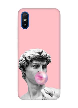 Матовый розовый чехол на xiaomi redmi 9a :: скульптура (принт 352)
