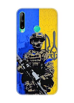 Чохол для huawei p40 lite e / y7p :: солдат (патріотичний принт 350)