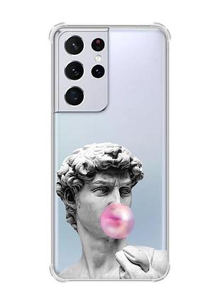 Чехол с утолщёнными углами для samsung galaxy s21 ultra :: скульптура (принт 352)