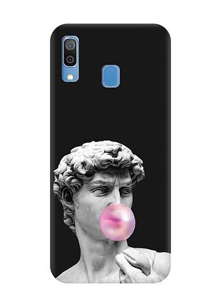 Матовый черный чехол на samsung galaxy a30(2019)/a20(2019) :: скульптура (принт 352)