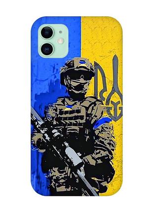 Чохол на apple iphone 11 (6,1) :: солдат (патріотичний принт 350)