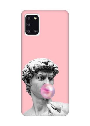Матовый розовый чехол на samsung galaxy a31 :: скульптура (принт 352)