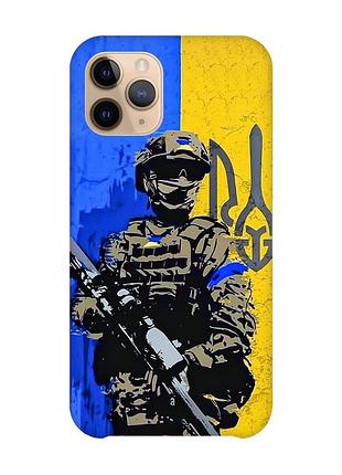 Чохол на apple iphone 11 pro (5,8) :: солдат (патріотичний принт 350)