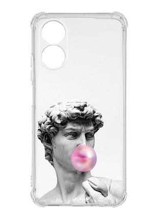 Чехол с утолщёнными углами на oppo a17 :: скульптура (принт 352)