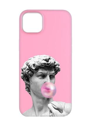 Матовый розовый чехол на apple iphone 14 plus :: скульптура (принт 352)