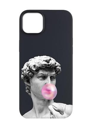Матовий чорний чохол на apple iphone 14 plus :: скульптура (принт 352)