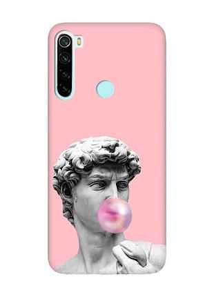 Матовий рожевий чохол на xiaomi redmi note 8 :: скульптура (принт 352)