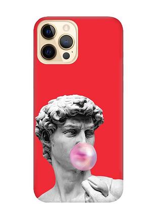 Матовий червоний чохол на apple iphone 12 pro max :: скульптура (принт 352)