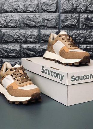 Коричневі жіночі кросівки saucony мʼякі та зручні кросівки для жінок