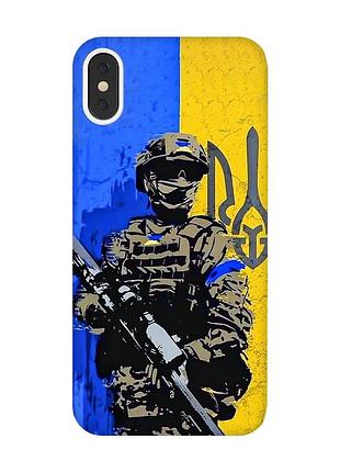 Чохол на iphone x / xs :: солдат (патріотичний принт 350)
