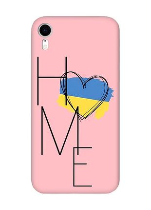 Матовый розовый чехол на apple iphone xr :: дом украина (принт 353)