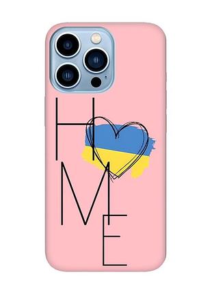 Матовый розовый чехол на apple iphone 13 pro max :: дом украина (принт 353)