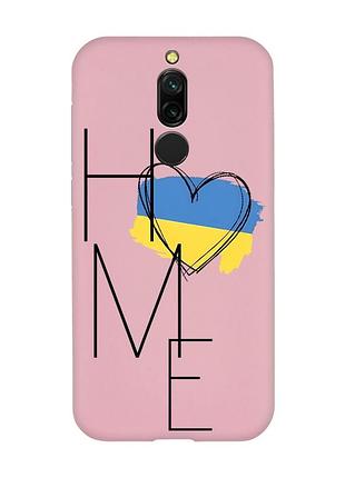 Матовый розовый чехол на xiaomi redmi 8 :: дом украина (принт 353)