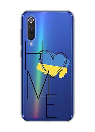 Прозорий чохол для xiaomi mi 9 :: дім україна (принт 353)