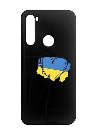 Матовый черный чехол на xiaomi redmi note 8 :: дом украина (принт 353)