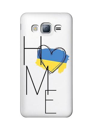 Прозрачный чехол на samsung galaxy j3 (2016) j310 :: дом украина (принт 353)