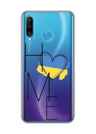 Прозрачный чехол на huawei p30 lite :: дом украина (принт 353)