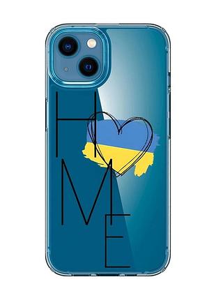 Прозрачный чехол для iphone 13 mini :: дом украина (принт 353)