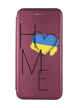 Чехол-книжка с рисунком для samsung galaxy j5 (2016) j510 бордовый :: дом украина (принт 353)