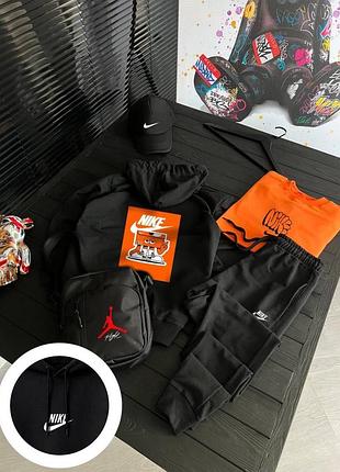 5в1 чоловічий спортивний костюм комплект з принтом пара кросівок nike