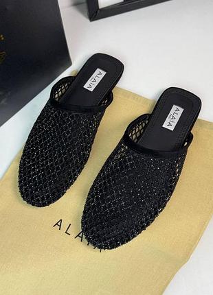 Мюли сетка алая alaia alaïa