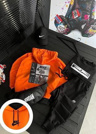 5в1 спортивний чоловічий костюм комплект з принтом на спині nike
