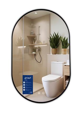 Зеркало qtap scorpio (sc1) с led-подсветкой touch, с антизапотеванием, с диммером, рег. темп. цвета (3000-6500k) black qtsc500800