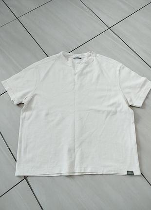 Белая футболка молочная zara