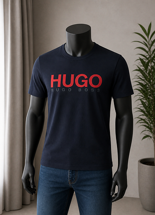 Черная мужская футболка бренда hugo boss оригинал размер м л