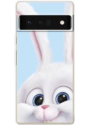 Чохол силіконовий з картинкою на google pixel 6 pro (кролик сніжок)