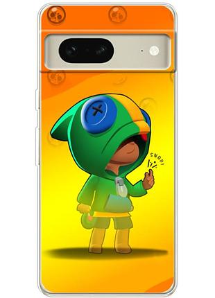 Чехол силиконовый с картинкой на google pixel 7 (бравл старс, brawl stars)