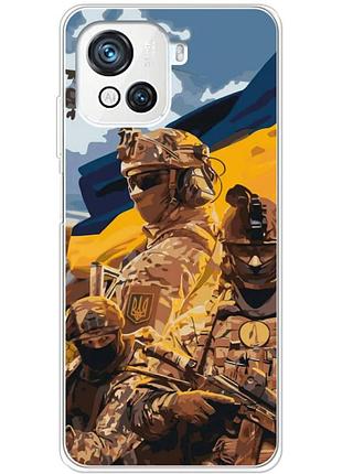 Чохол силіконовий з картинкою на blackview oscal c80 (патріотичний, воїни зсу)