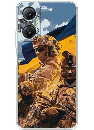 Чехол силиконовый с картинкой на infinix hot 20 5g (патриотический, воины всу)