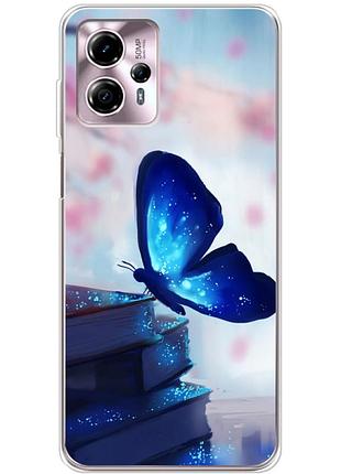 Чохол силіконовий з картинкою на motorola g13 (метелик)