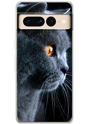 Чехол силиконовый с картинкой на google pixel 7 pro (британский кот)