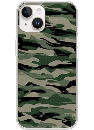 Чохол силіконовий з картинкою на iphone 15 (патріотичний, камуфляж)