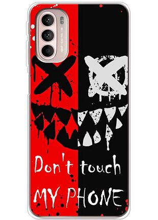 Чехол силиконовый с картинкой на motorola g41 (не трогай мой телефон)