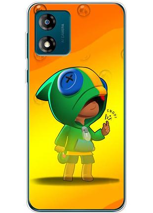 Чехол силиконовый с картинкой на motorola e13 (бравл старс, brawl stars)