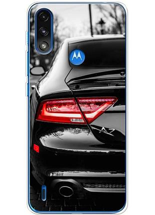 Чехол силиконовый с картинкой на motorola e7i power (машина, audi a7)