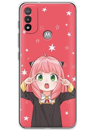 Чехол силиконовый с картинкой на motorola e20 (аниме, anime)