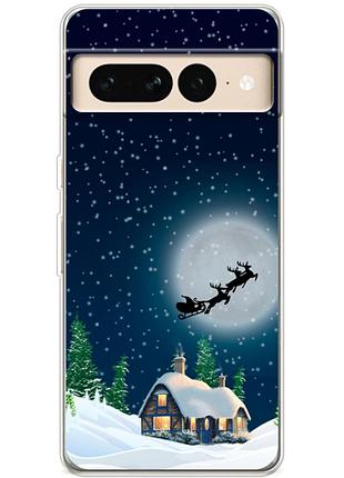 Чохол силіконовий з картинкою на google pixel 7 pro (новорічний)