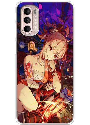 Чехол силиконовый с картинкой на motorola g41 (аниме, anime)